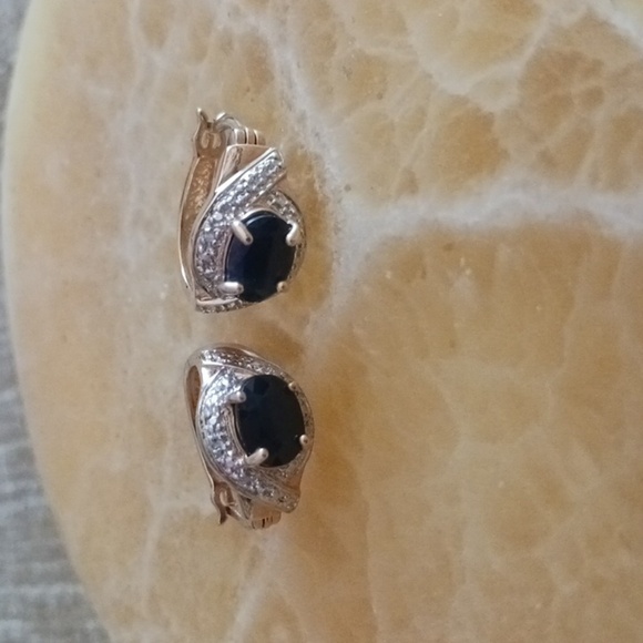 Marcasite Onyx Gold Plated 925 Necklace Bracelet Earrings Set - Picture 12 of 16